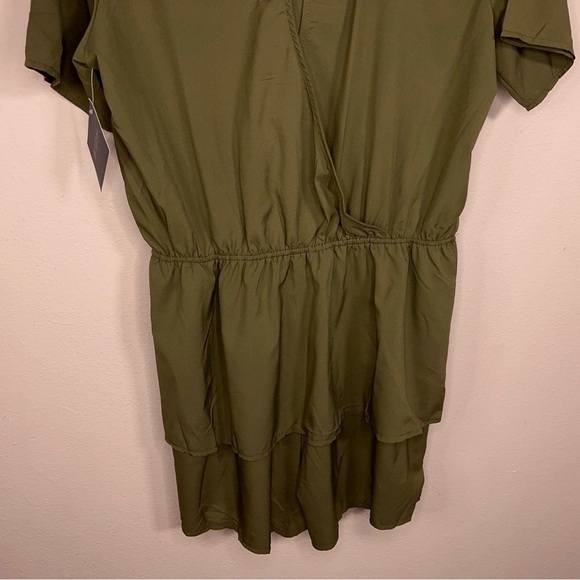 NEW MEDIUM MILITARY GREEN RUFFLE ROMPER LIGHTWEIGHT - Picture 6 of 16